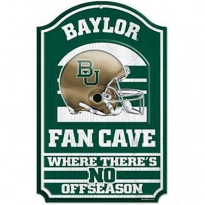 Baylor Bears 11"x 17" Wooden Fan Cave Sign