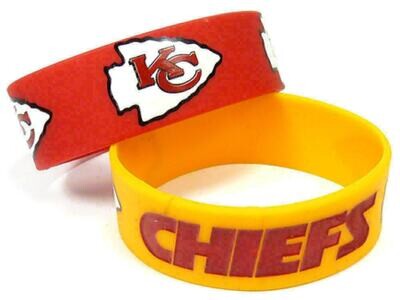 Kansas City Chiefs Rubber Bulk Wrist Bands