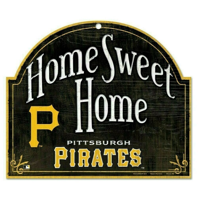 Pittsburgh Pirates 10"x 11" Home Sweet Home Wooden Sign