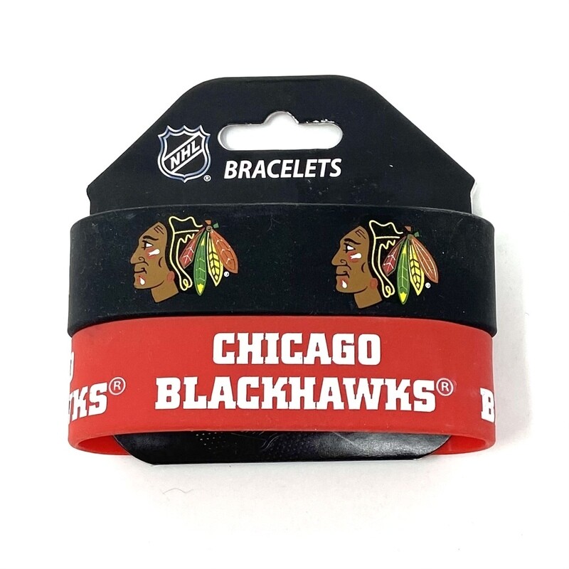 Chicago Blackhawks Rubber Bulk Wrist Bands