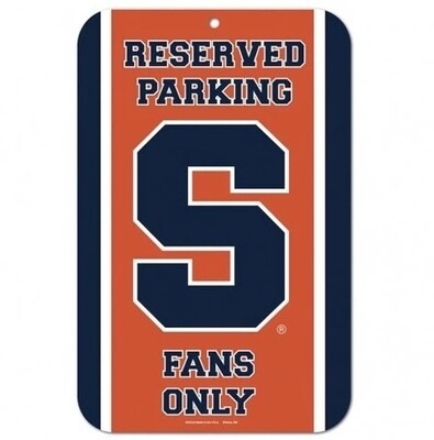 Syracuse Orange Reserved Parking 11"x 17" Plastic Sign