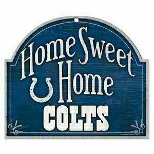 Indianapolis Colts 10"x 11" Home Sweet Home Wooden Sign