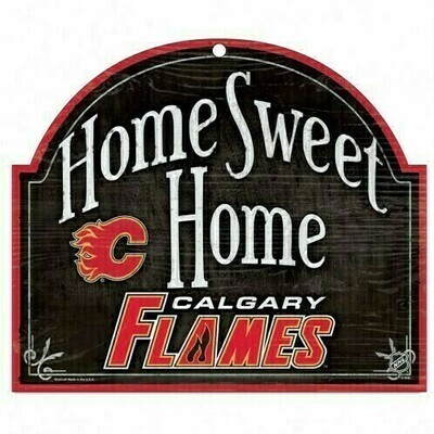 Calgary Flames 10"x 11" Home Sweet Home Wooden Sign