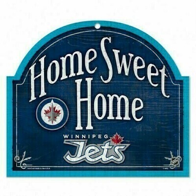 Winnipeg Jets 10"x 11" Home Sweet Home Wooden Sign