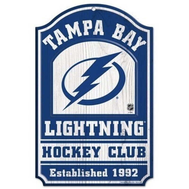 Tampa Bay Lightning 11"x 17" Wooden Hockey Club Sign