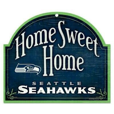 Seattle Seahawks 10"x 11" Home Sweet Home Wooden Sign