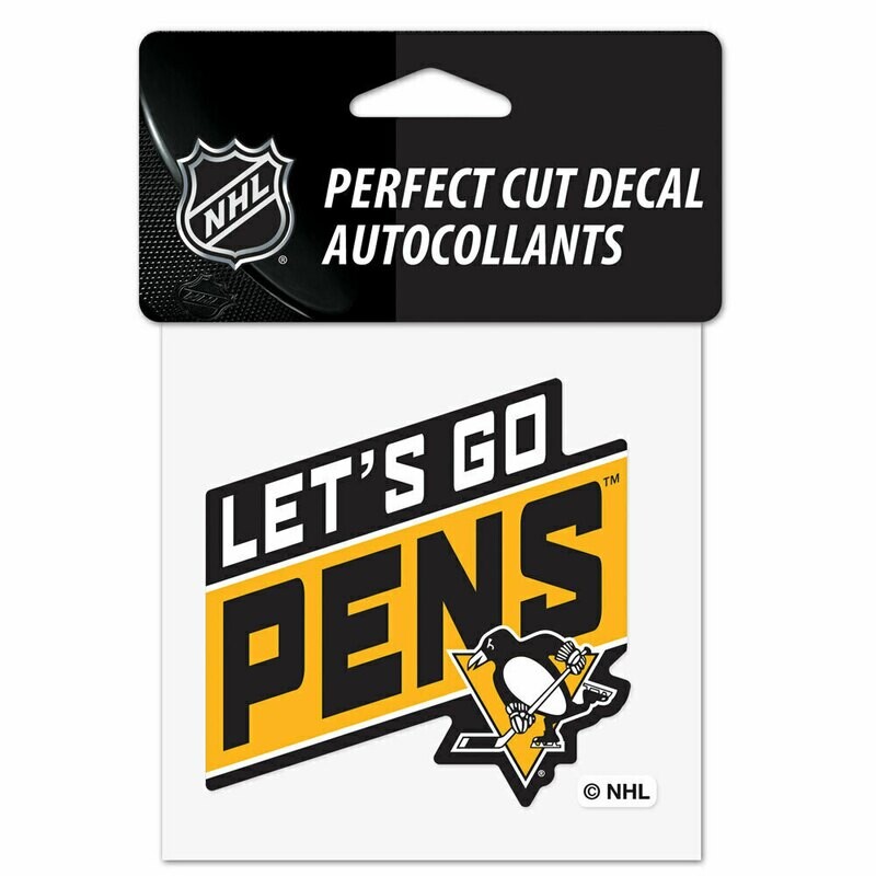 Pittsburgh Penguins Let's Go 4" x 4" Perfect Cut Color Decal