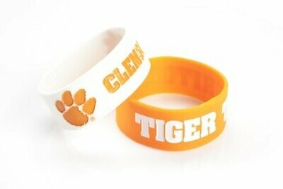 Clemson Tigers Rubber Bulk Wrist Bands