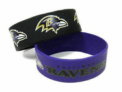 Baltimore Ravens Rubber Bulk Wrist Bands