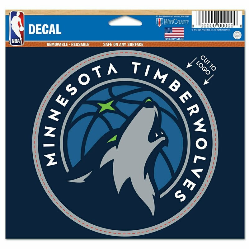 Minnesota Timberwolves 4.5" x 5.75" Multi-Use Decal Cut to Logo