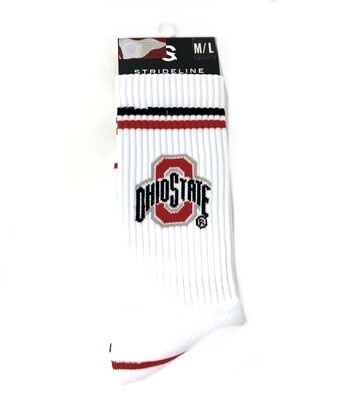 Ohio State Buckeyes Men’s White Strideline Socks