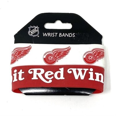 Detroit Red Wings Rubber Bulk Wrist Bands
