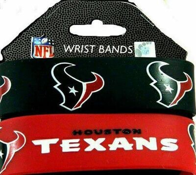 Houston Texans Rubber Bulk Wrist Bands