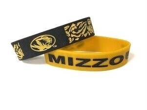 Missouri Tigers Rubber Bulk Wrist Bands