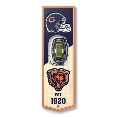 Chicago Bears 3D Sport Stadium Banner by StadiumViews