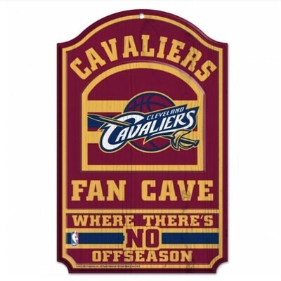 Cleveland Cavaliers Basketball Logo 11"x 17" Wooden Fan Cave Sign