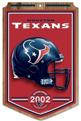 Houston Texans 11"x 17" Wooden Established Sign