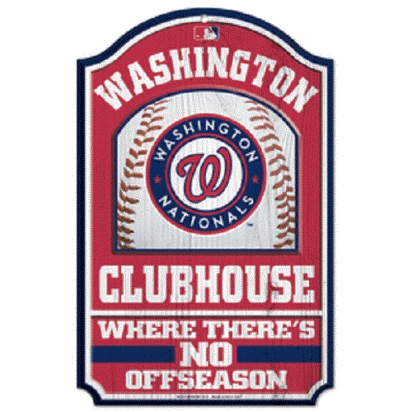 Washington Nationals 11"x 17" Clubhouse Wooden Sign