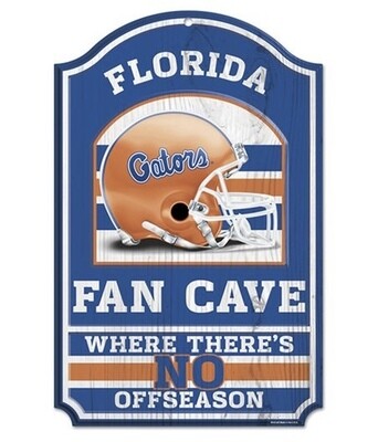 Florida Gators 11"x 17" Wooden Fan Cave Sign