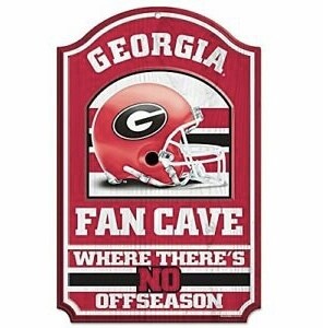 Georgia Bulldogs 11"x 17" Wooden Fan Cave Sign