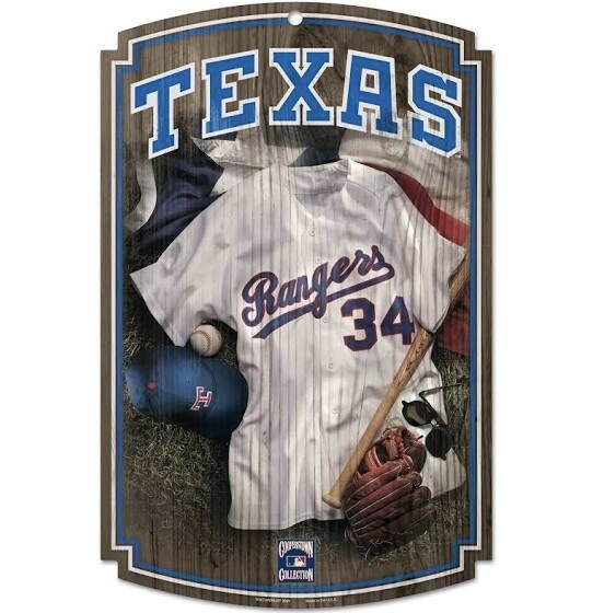 Texas Rangers Nolan Ryan 11"x 17" Wooden Sign