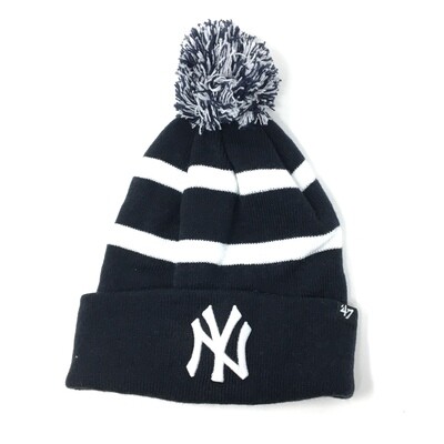 New York Yankees Youth Breakaway 47 Brand Cuffed Pom Knit Hat