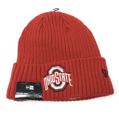 Ohio State Buckeyes Red Men's New Era Cuffed Knit Hat