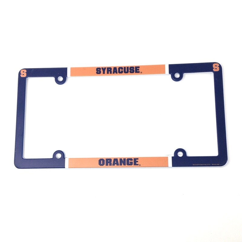 Syracuse Orange Plastic License Plate Frame