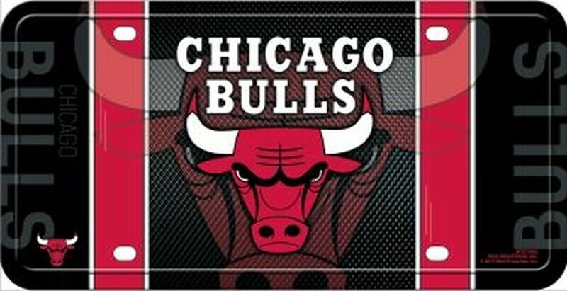 Chicago Bulls Lightweight Metal License Plate