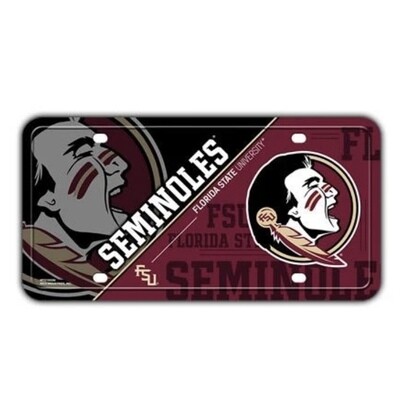 Florida State Seminoles Lightweight Metal License Plate
