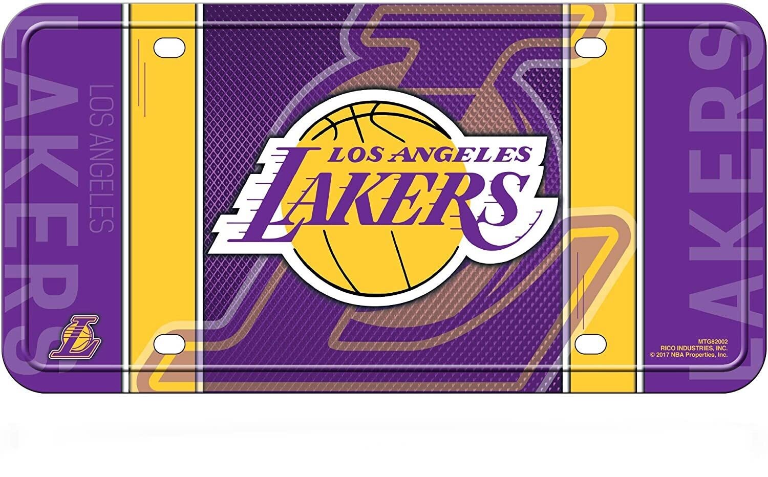 Los Angeles Lakers Lightweight Metal License Plate
