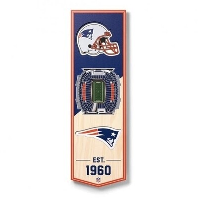 New England Patriots 3D Sport Stadium Banner by StadiumViews New England Patriots 3D Sport Stadium Banner by StadiumViews