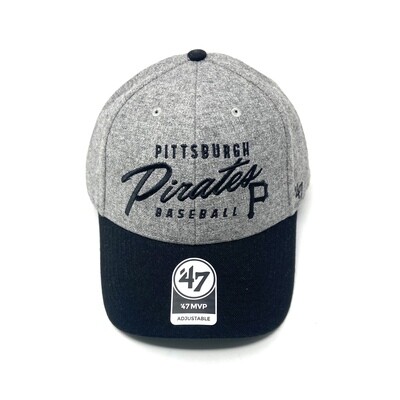 Pittsburgh Pirates Gray Men's 47 Brand MVP Adjustable Hat