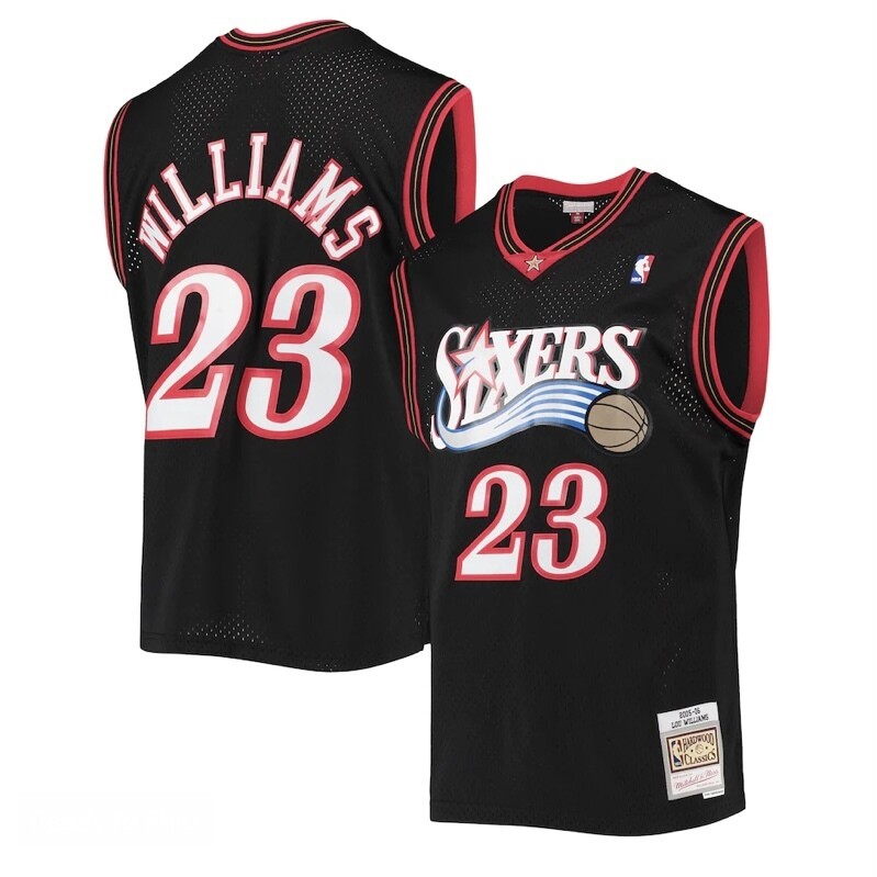 Philadelphia 76ers Lou Williams 2005-06 Black Mitchell & Ness Men's Swingman Jersey, Size: XS