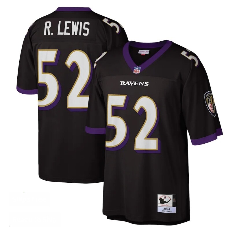 Baltimore Ravens Ray Lewis 2004 Black Mitchell & Ness Men's Legacy Jersey