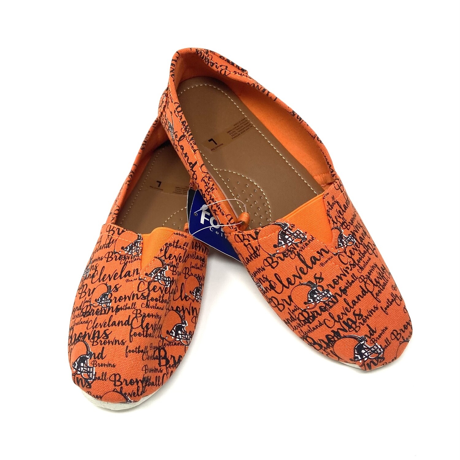 Cleveland Browns Women's Canvas Slip On Shoe