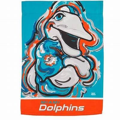 Miami Dolphins 12'' x 18''  Garden Flag
