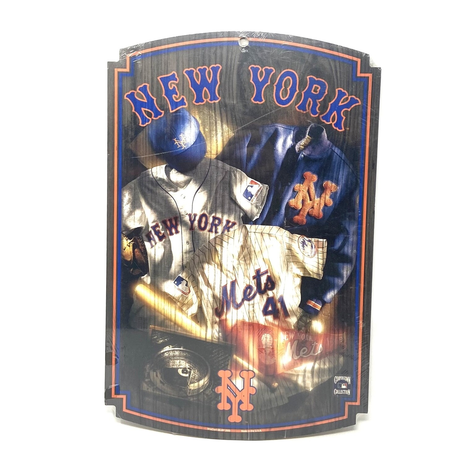 New York Mets Cooperstown 11"x 17" Wooden Sign