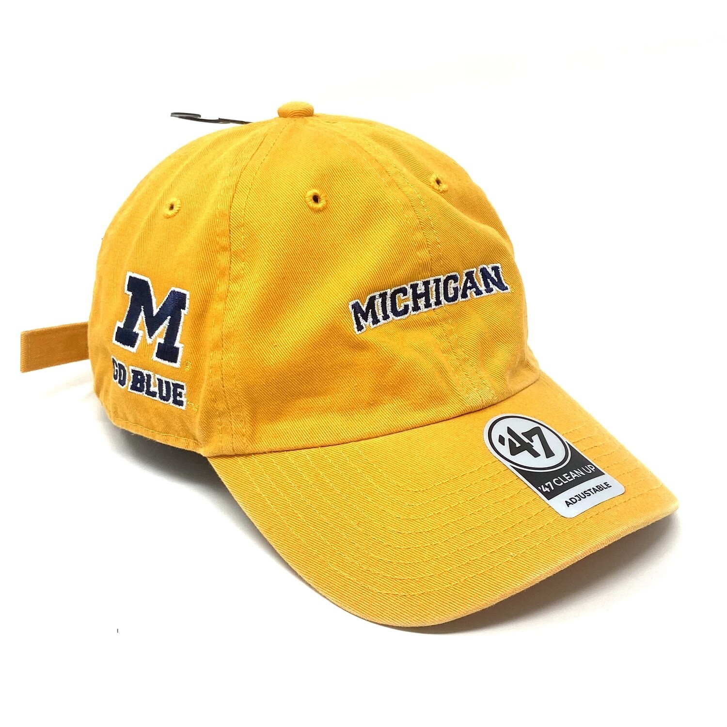 Michigan Wolverines Go Blue Men’s 47 Brand Clean Up Adjustable Hat