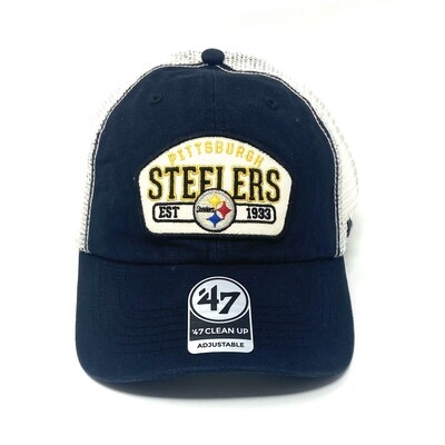 Pittsburgh Steelers Vintage Black Men’s 47 Brand Clean Up Adjustable Hat