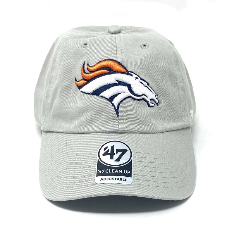 Denver Broncos Gray Men’s 47 Brand Clean Up Adjustable Hat