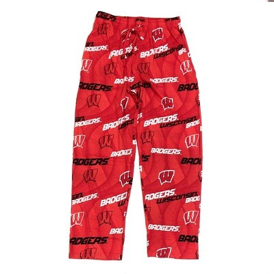 Wisconsin Badgers Men's Sideline Apparel Off-Road All Over Print Pajama Pants