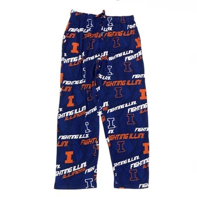 Illinois Fighting Illini Men's Sideline Apparel Off-Road All Over Print Pajama Pants