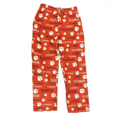 Clemson Tigers Men's Concepts Sport Midfield All Over Print Pajama Pants
