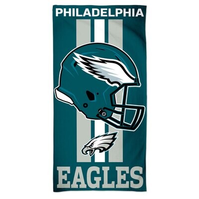 Philadelphia Eagles Helmet Beach Towel