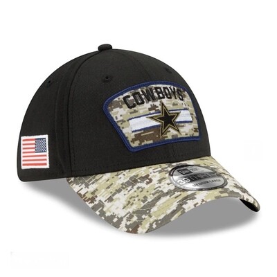 Dallas Cowboys Men's New Era 39Thirty NFL Salute to Service Sideline Flex Fit Hat