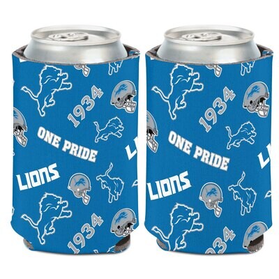 Detroit Lions One Pride 12 Ounce Can Cooler Koozie