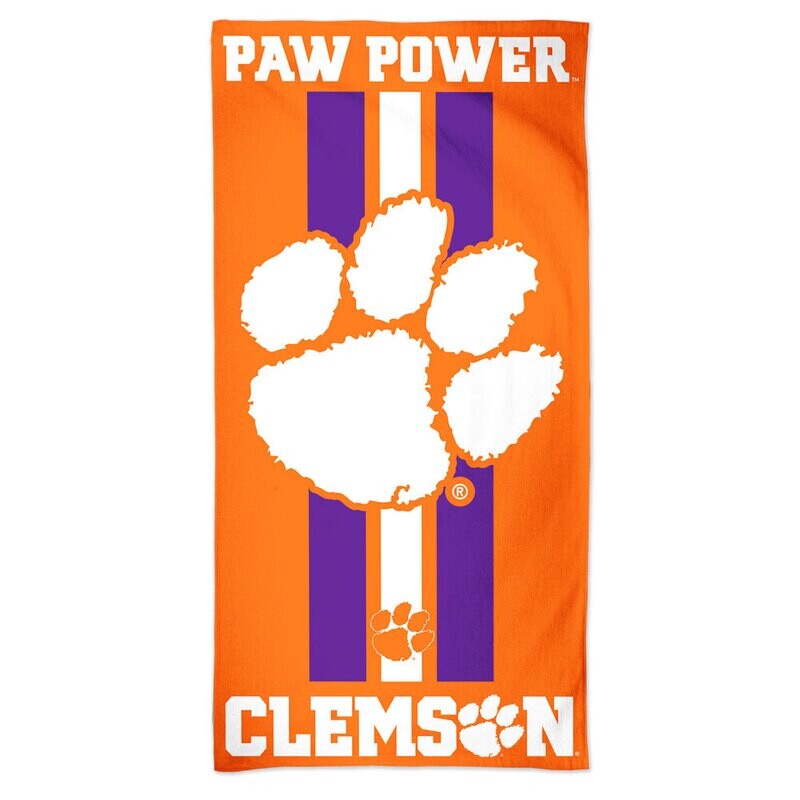 Clemson Tigers Paw Patrol Beach Towel Clemson Tigers Paw Patrol Beach Towel