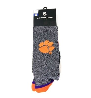 Clemson Tigers Men’s Gray Strideline Socks