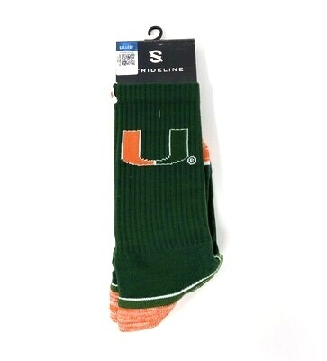 Miami Hurricanes Men’s Green Strideline Socks